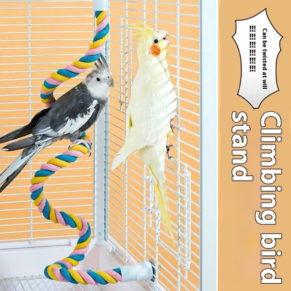 Climbing Cotton String Nibbling Relieving Stuffy Toy Bird - Image 7