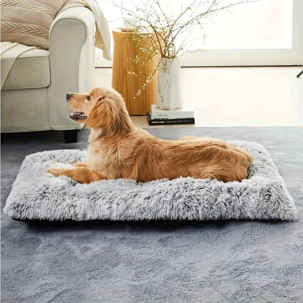 Pet Dog Bed Long Plush Cozy Warm Sleeping Beds Washable Anti-Slip Kennel Mats - Image 6