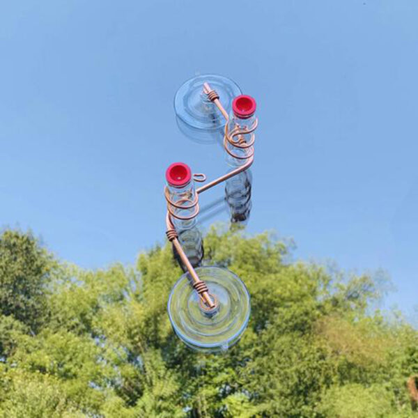 Garden Bird Feeder Supplies Hummingbird Feeder Drinker Suction Cup Easy To Clean Deck Garden Decor Bird Feeders for Wild Birds - Image 7