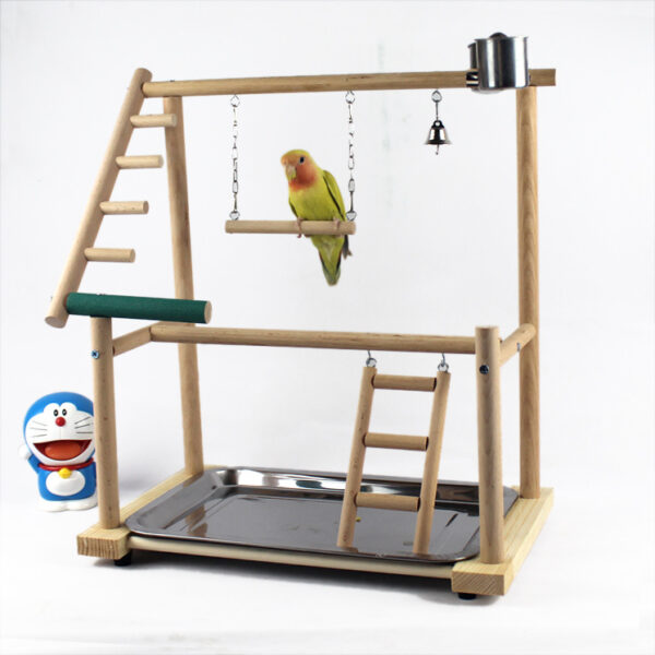 Bird Stand Stand Desktop Training Cockatiel Playground Bird Toy Swing Climbing Ladder Bird Gear Supplies - Image 2