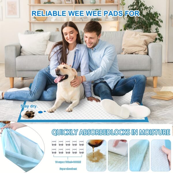 Puppy Urine Pad Training Mat Super Absorbent And Leak-proof - 100 Pcs- Fulfillment By Amazon - Prohibited From Sale On Walmart Platform - Image 5