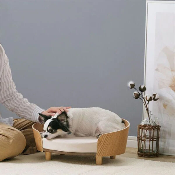 Wooden Cat Nest Dog Bed Teddy Pet Sofa Bed - Image 2