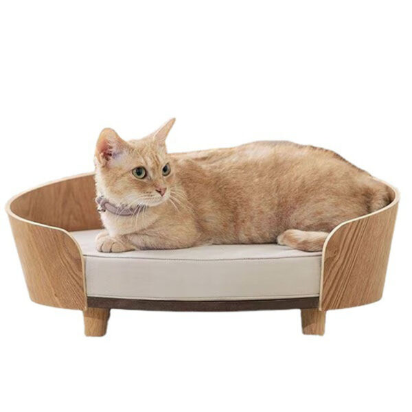 Wooden Cat Nest Dog Bed Teddy Pet Sofa Bed - Image 4