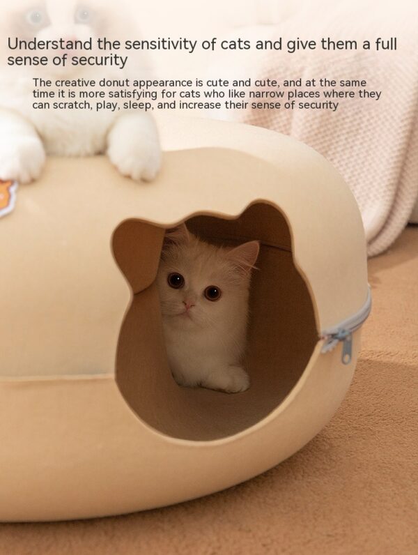 Animal-shaped Felt Zipper Cat Nest - Image 5