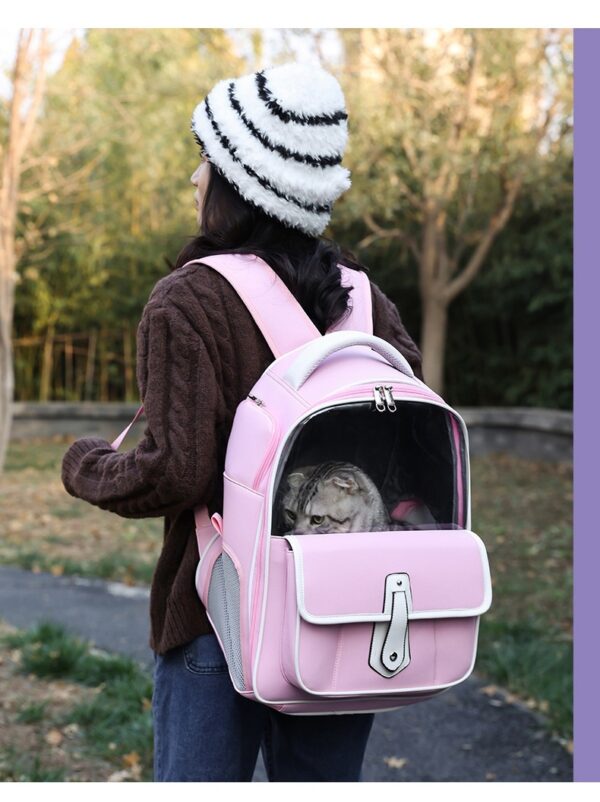 Simple Cat Bag Good-looking Outing Portable Portable Cat Backpack - Image 5