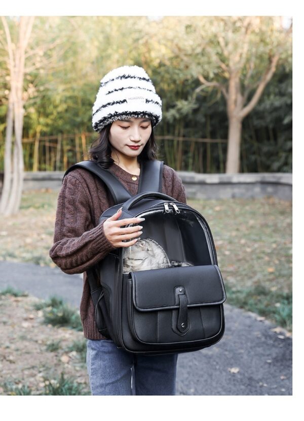 Simple Cat Bag Good-looking Outing Portable Portable Cat Backpack - Image 7