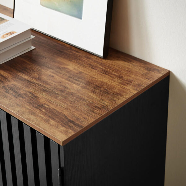 Cabinet With Flat Noodles Grating Stripe Door - Image 3