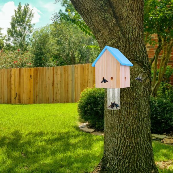 Wood Carpenter Bee Trap Outdoor Natural Pine Wood Outdoor Hanging Wooden Bee Trap For Outside Patio Deck Eave Fence - Image 8