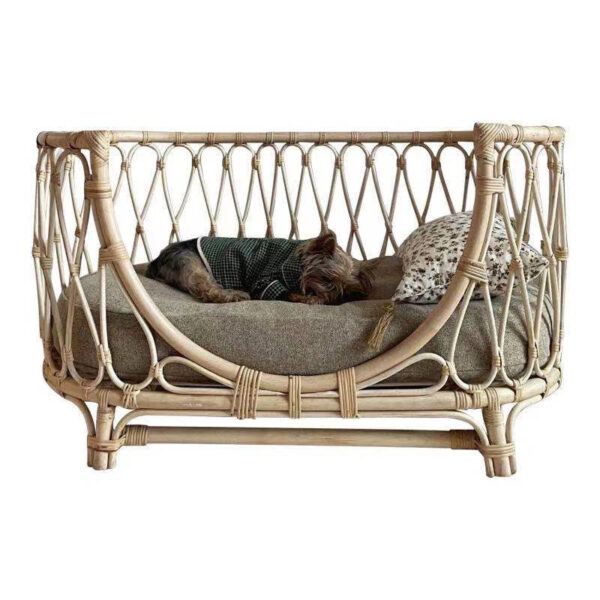 Pet Bed Handmade Rattan Woven Pet Bed Sofa For Dogs - Image 6