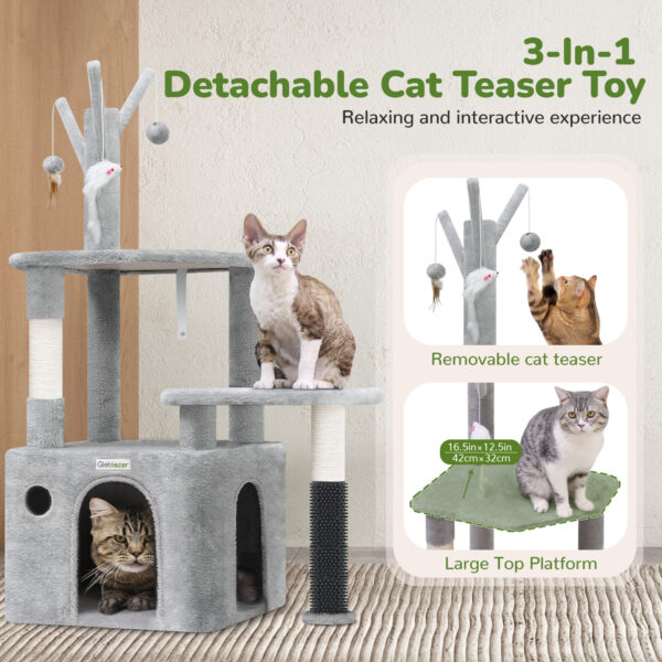 44 Inch Cat Climbing Frame Light Gray - Image 5