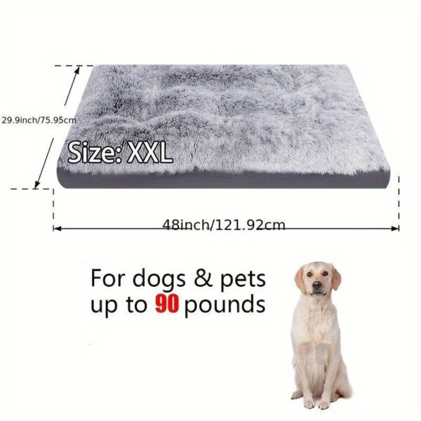 Pet Dog Bed Long Plush Cozy Warm Sleeping Beds Washable Anti-Slip Kennel Mats - Image 3