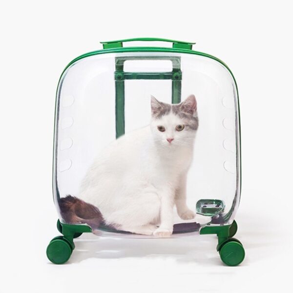 Cat Bag Portable Pet Trolley Bag Space Capsule Transparent Cat Luggage - Image 7