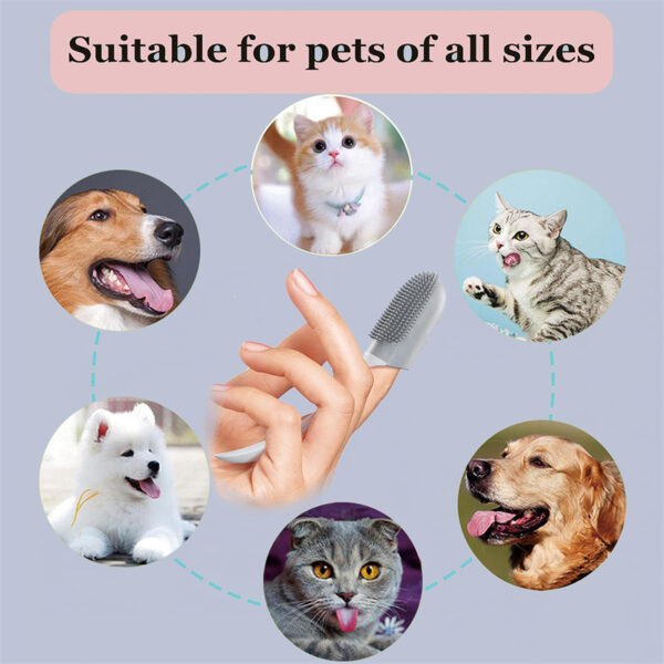 Dog Tooth Cleaning Brush Care Finger Wrap Cat Dog Oral Cleaning Toothbrush Tool Silicone Dog Cat Finger Toothbrush Supplies Pet Products - Image 5