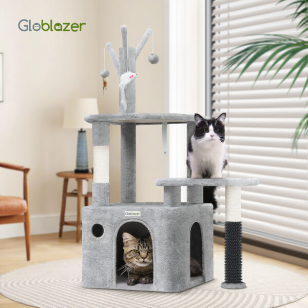 44 Inch Cat Climbing Frame Light Gray - Image 3