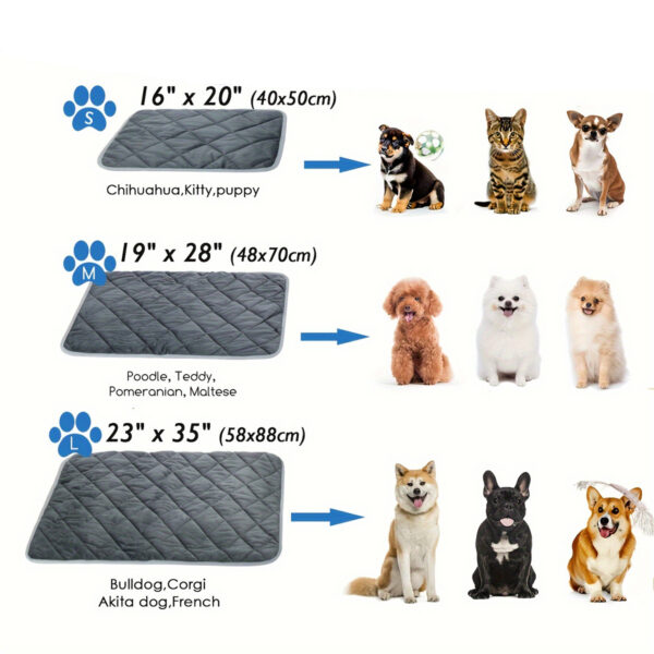 Cat Dog Non-Slip Mat, Extra Warm Thermal Pet Pad Self-Heating Cat Mat Warm Thermal Pet Pad Washable Dog Crate Pad Heat Dog Cat Bed Mat Blanket Non-Slip - Image 7