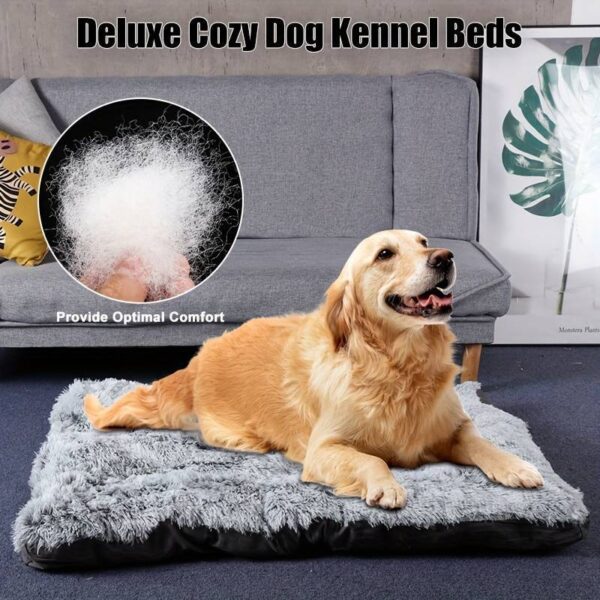 Pet Dog Bed Long Plush Cozy Warm Sleeping Beds Washable Anti-Slip Kennel Mats - Image 7