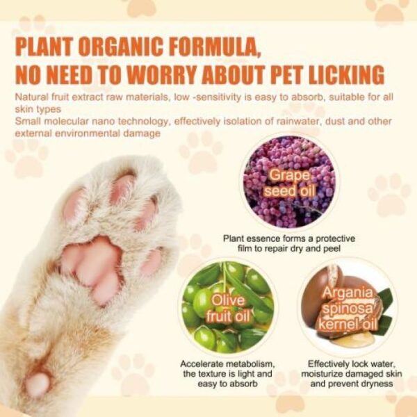 Natural Plant Formula Pet Paw Balm For Cats And Dogs, Softens Dry Paw Pads, Lick-Proof, 1.7 Oz Paw Balm - Image 3