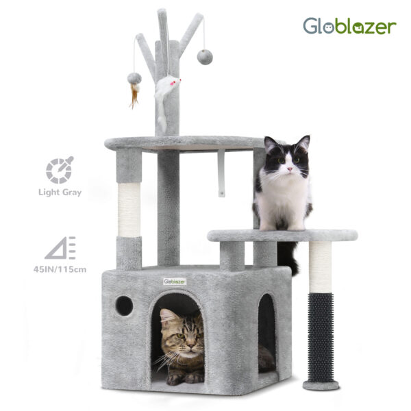 44 Inch Cat Climbing Frame Light Gray - Image 7