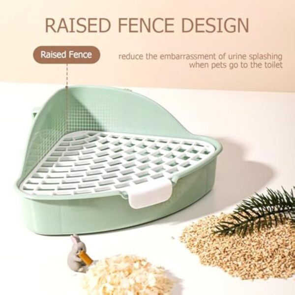 Rabbit Litter Box Bunny Corner Toilet Box Potty Trainer For Hamster Guinea Pig Ferret Rat Chinchialla Cage Pan - Image 10