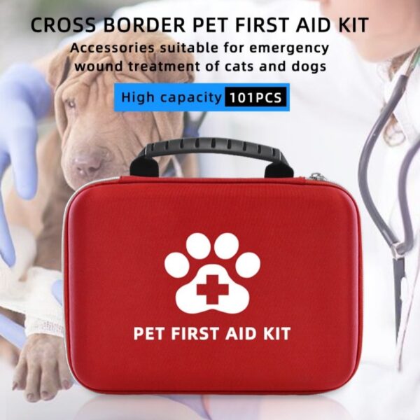 Household Portable Pet Emergency Wound Treatment Storage Bag Set