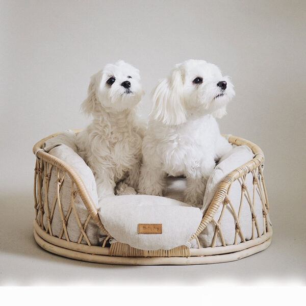 Pet Bed Handmade Rattan Woven Pet Bed Sofa For Dogs - Image 7