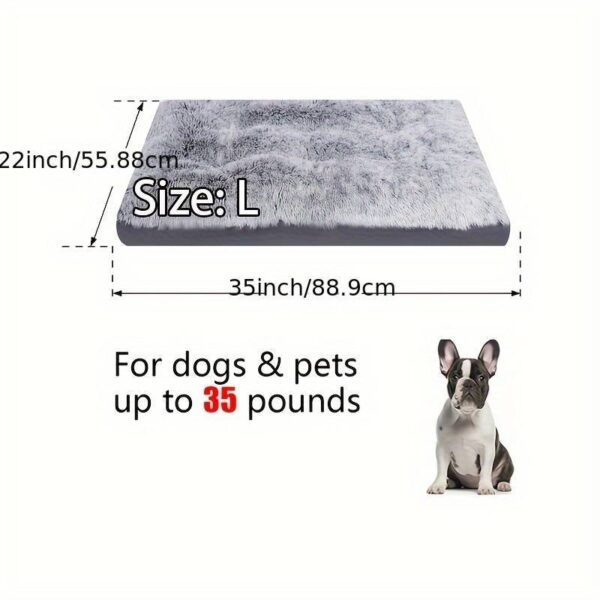 Pet Dog Bed Long Plush Cozy Warm Sleeping Beds Washable Anti-Slip Kennel Mats - Image 2