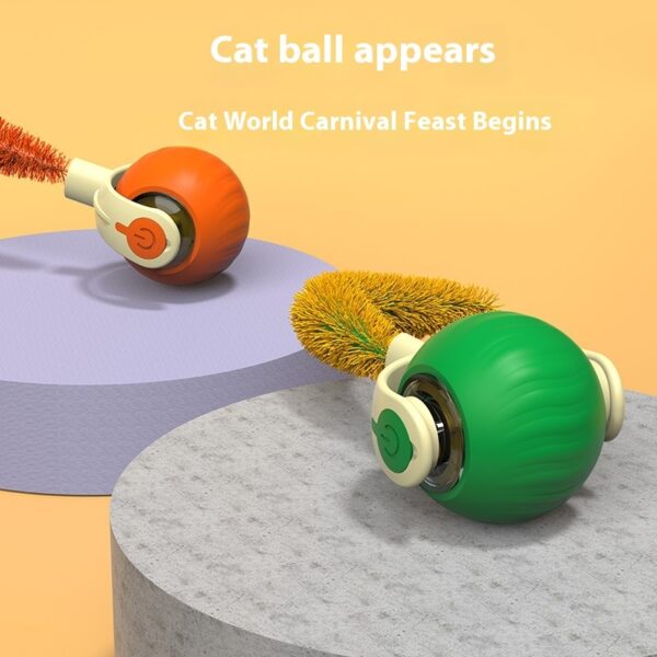 Pet Tug Ball Toy Motion-Activated Interactive Pets Cat Rolling Ball Toy With Bird Chirping Sound Pet Kitten Teaser Game Pet Products - Image 5