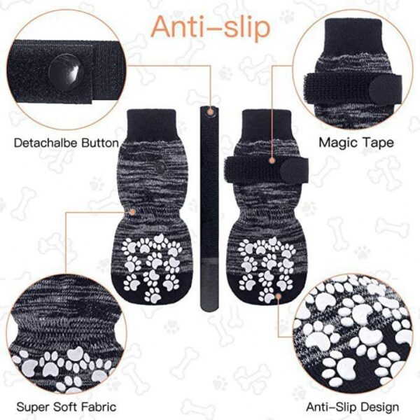Dog Medium-sized Dog Waterproof Anti-drop Warm Indoor Pet Ankle Sock - Image 6