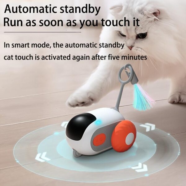 Exciting Interactive Cat Toy Car - Smart RemoteControl, Fun Feather Chase, Dynamic ElectricKitten Plaything For Active Exercise & Learningsmart Dogtoy Catrobot Toy Indoor Cattoy - Image 7