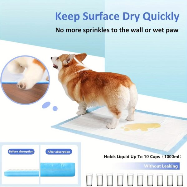 Puppy Urine Pad Training Mat Super Absorbent And Leak-proof - 100 Pcs- Fulfillment By Amazon - Prohibited From Sale On Walmart Platform - Image 4