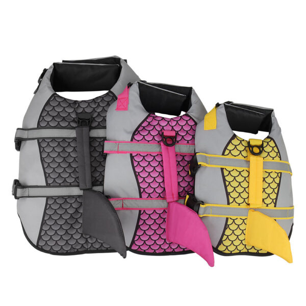 Swim Pet Dog Life Jacket Vest Clothes Life Vest Collar Harness Pets Swimming Summer Swimwear Scales Shark Pet Products - Image 10